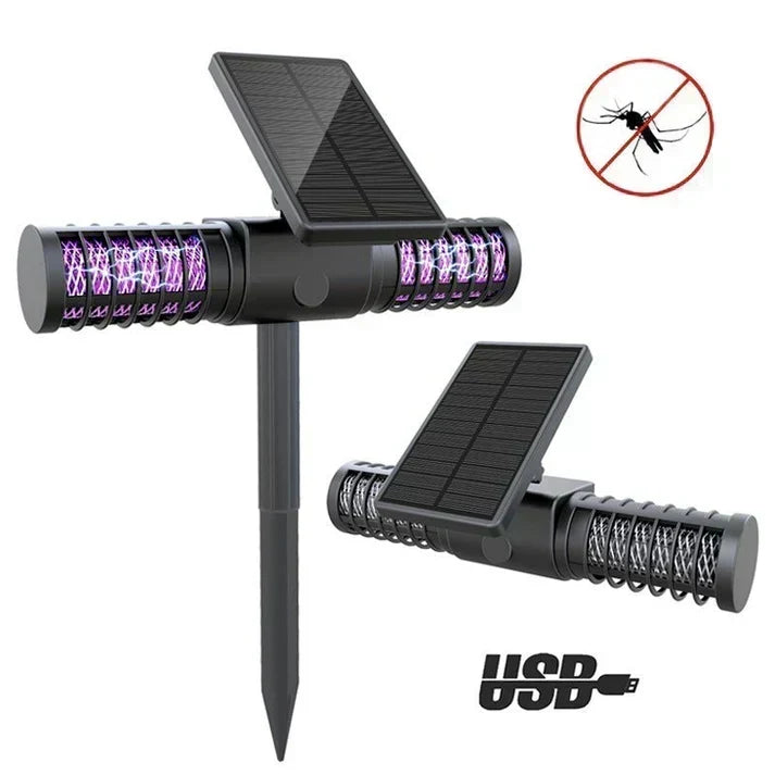 Solar Mosquito Killer Lamp Outdoor Ground Plug Mosquito Trap Lawn Lamp