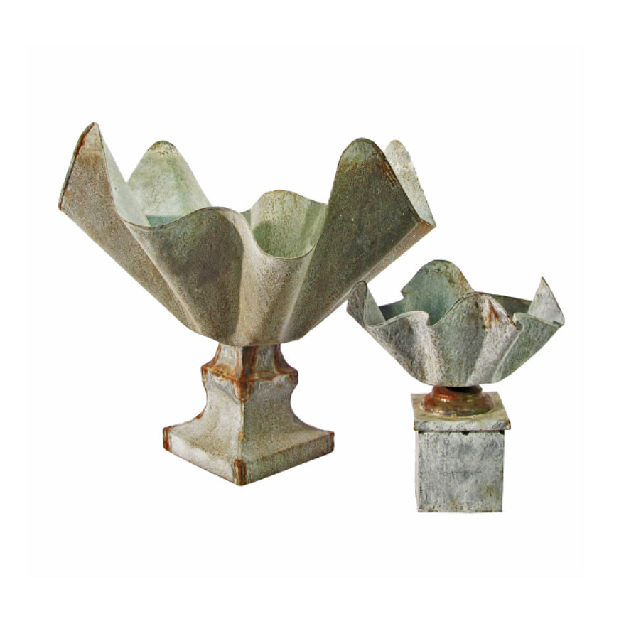 Oxidized Zinc Handkerchief Planter