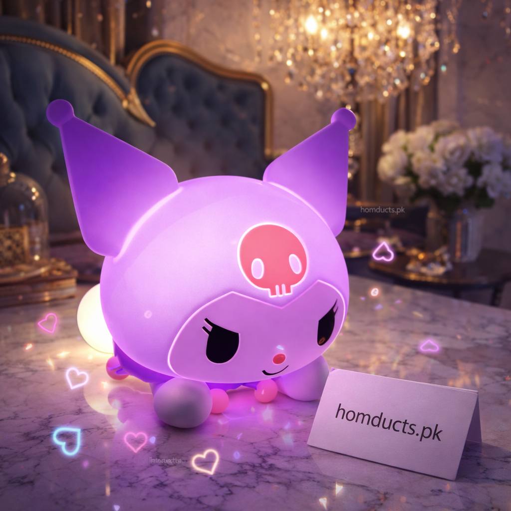 Kuromi LED Night Lamp – Cute Cartoon Soft Glow Decorative Light (1 Pc)