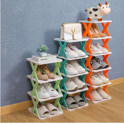 X-Shaped Shoe Rack