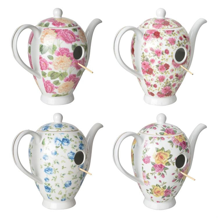 Pretty Coffee Pot Birdhouse - Choose Your Favorite Style