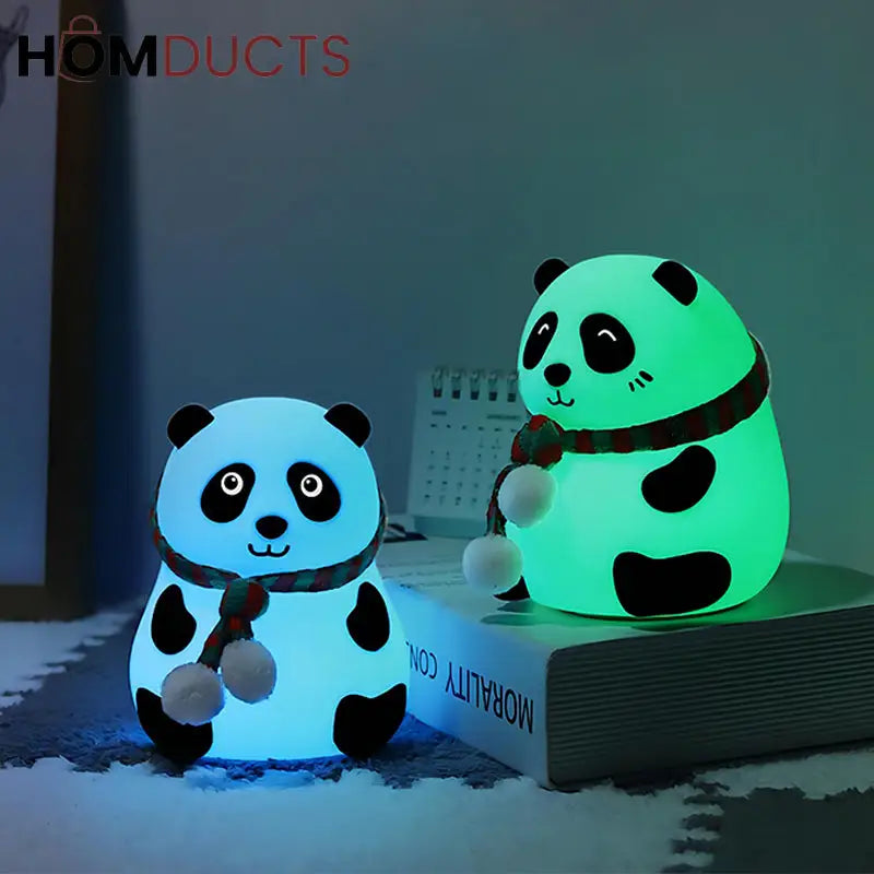 Panda LED Night Light with Scarf, Decorative Bedside Lamp