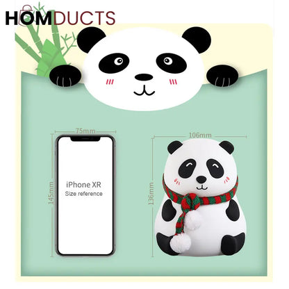 Panda LED Night Light with Scarf, Decorative Bedside Lamp