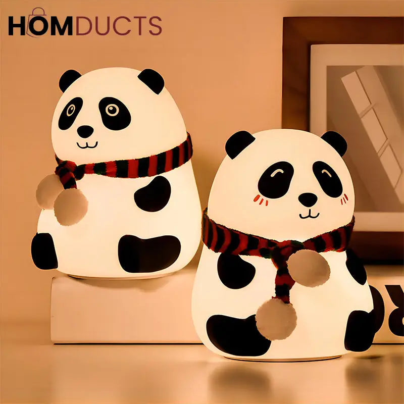 Panda LED Night Light with Scarf, Decorative Bedside Lamp