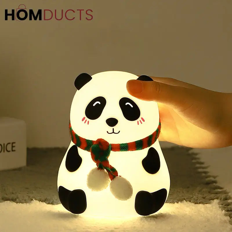 Panda LED Night Light with Scarf, Decorative Bedside Lamp