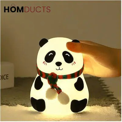 Panda LED Night Light with Scarf, Decorative Bedside Lamp